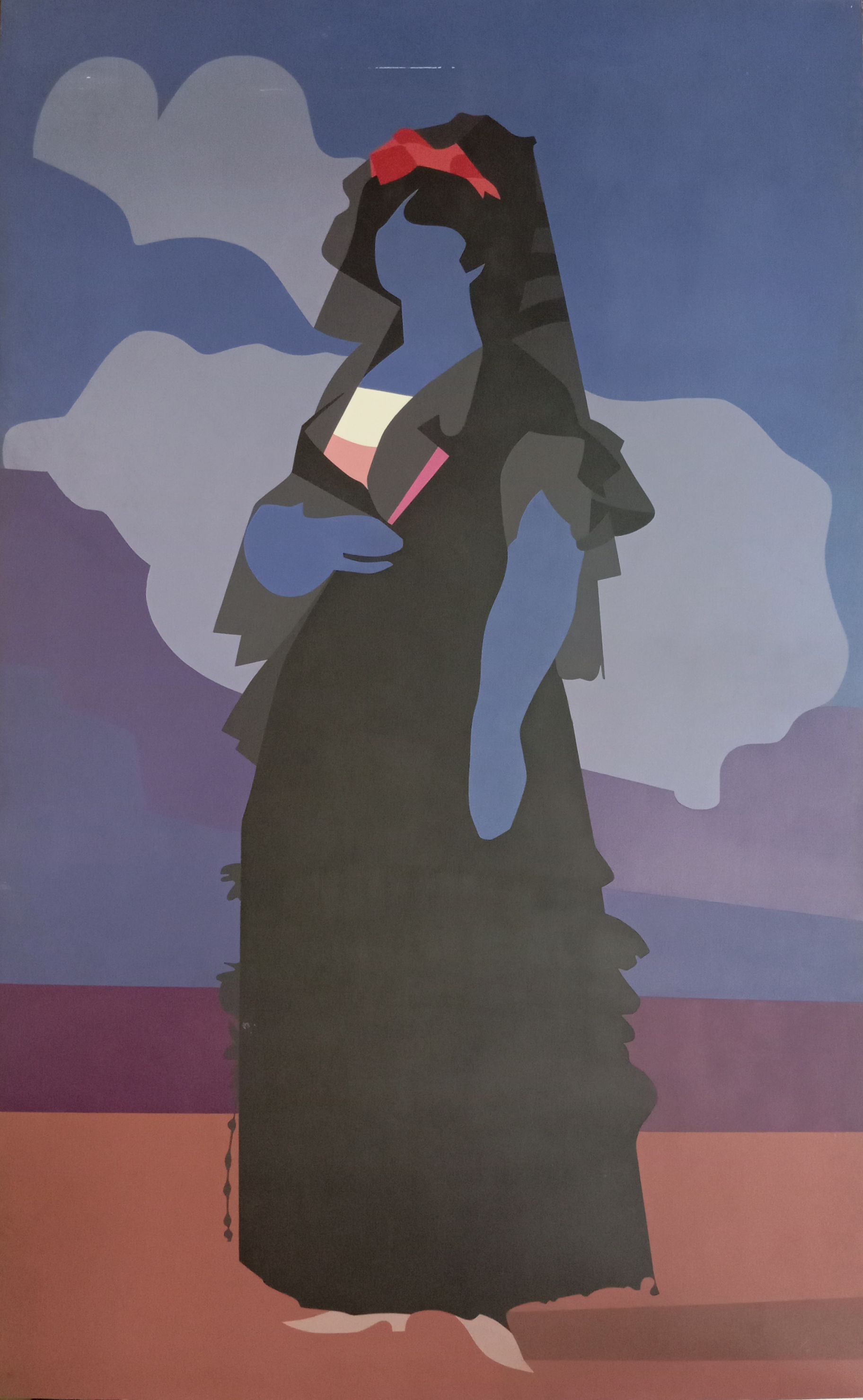 1985 María Luisa con mantilla 150x92,8 Acrílico sobre tablex